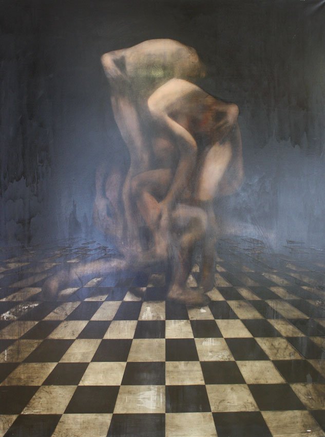 Can This Stand?, by Robert Fundis, 2012, Oil on canvas