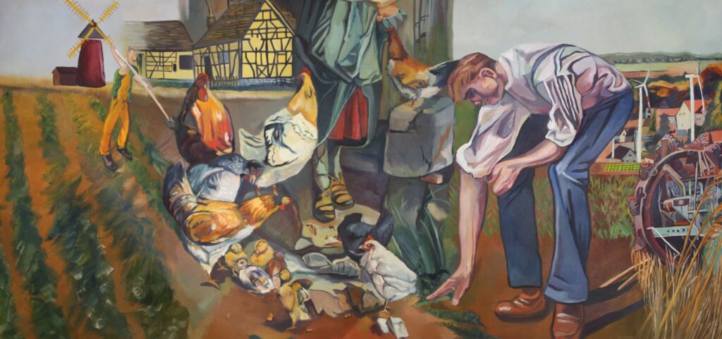 Deutschland Farming, by Brian Dang, 2012, Oil on canvas