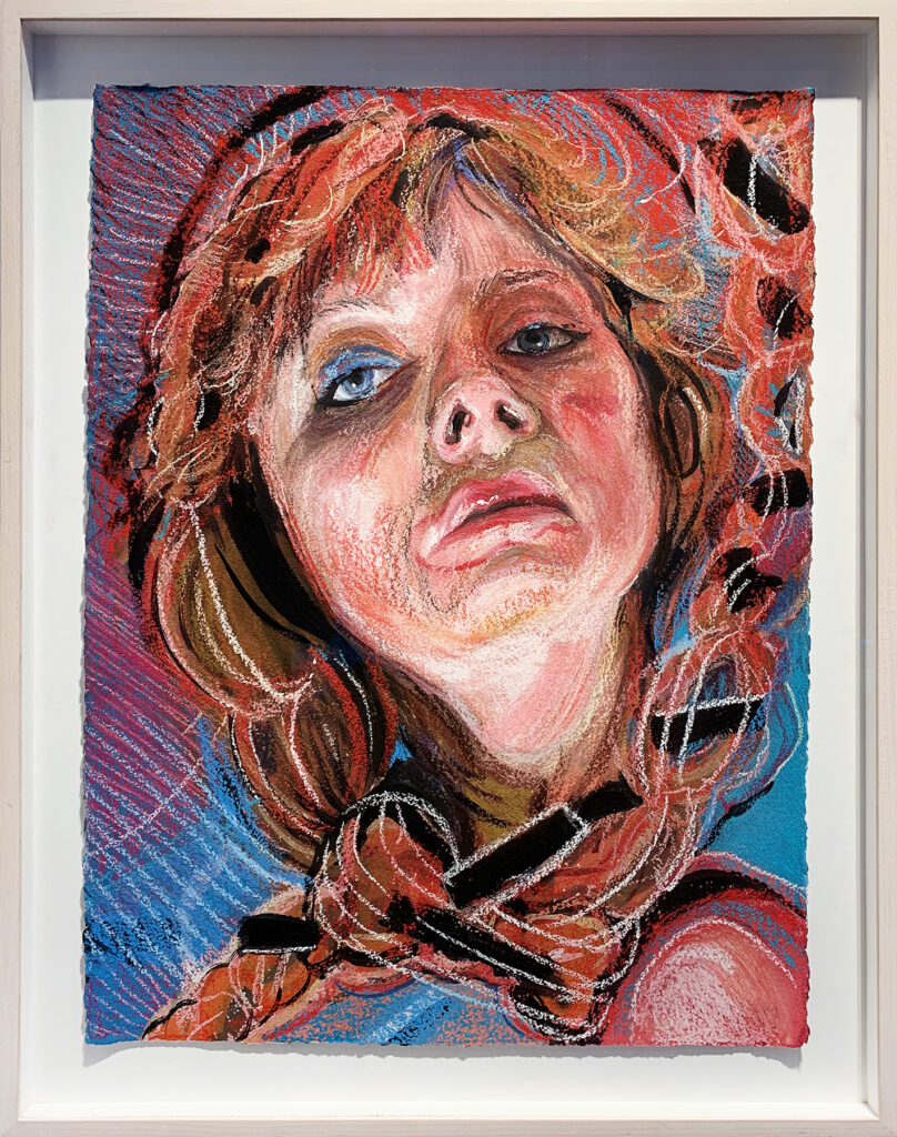 Woman VI, by Natalie Frank, 2015, gouache and chalk pastel on Arches paper
