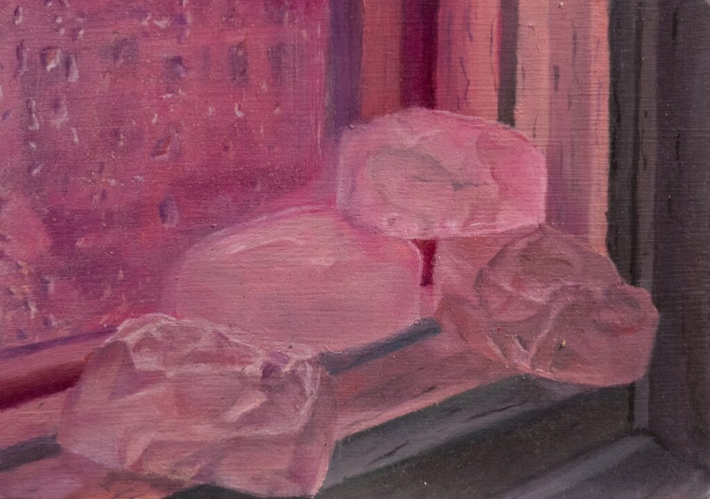 Ice Project, by Timon I, 2020, oil on wood panel