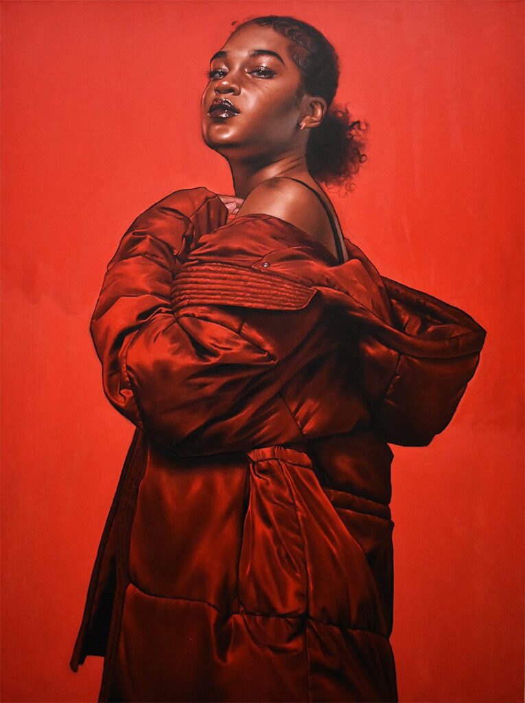 Untitled Self-Portrait 1, by Monica Ikegwu, 2022, oil on canvas