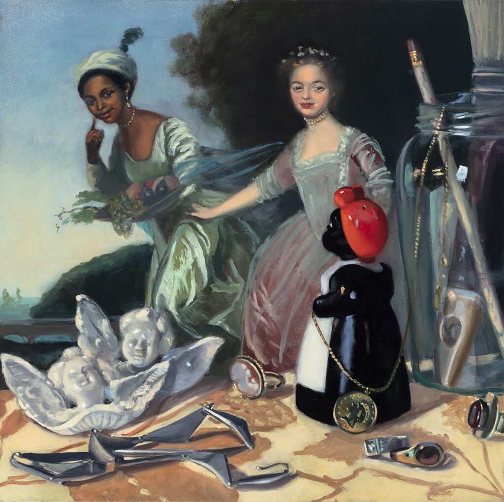 Who Knew? Still Life with Johan Zoffany, by Maddine Insalaco, 2021, oil on panel