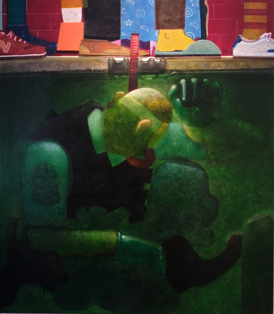 Beneath, by Isaac Mann, 2017, Oil on canvas