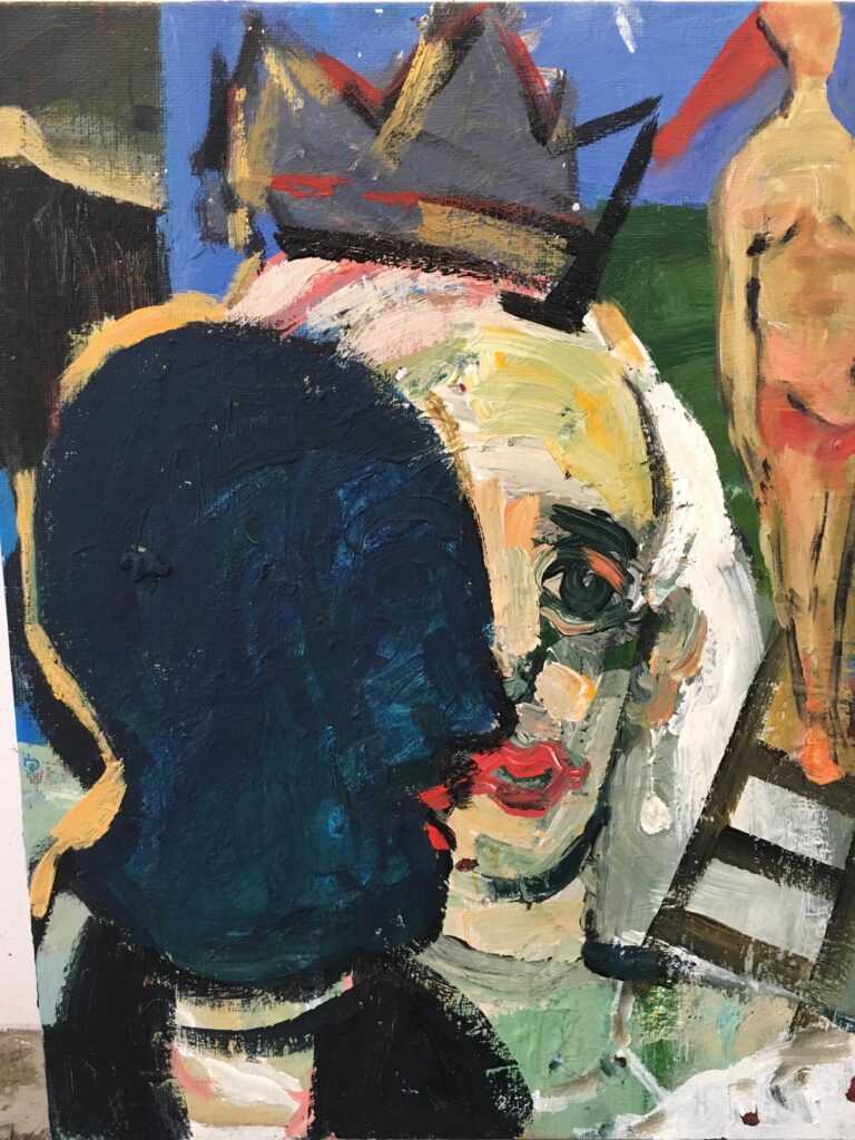 The Ladder, by Sara Issakharian, 2015, Acrylic on canvas board