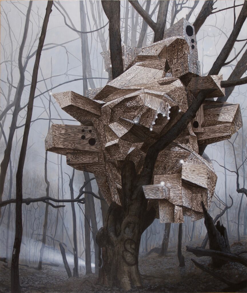Poison Ivy, by John Jacobsmeyer, 2019, oil on paper mounted to linen