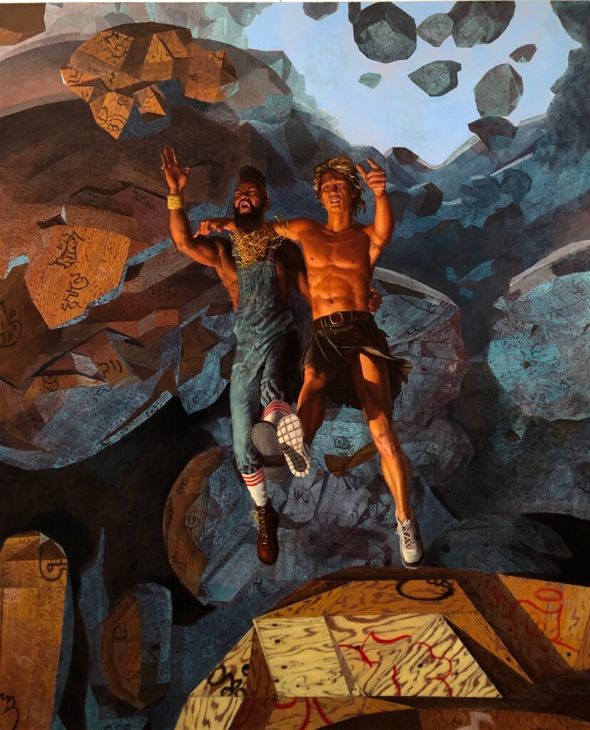Bar and Dar, by John Jacobsmeyer, 2020, oil on linen