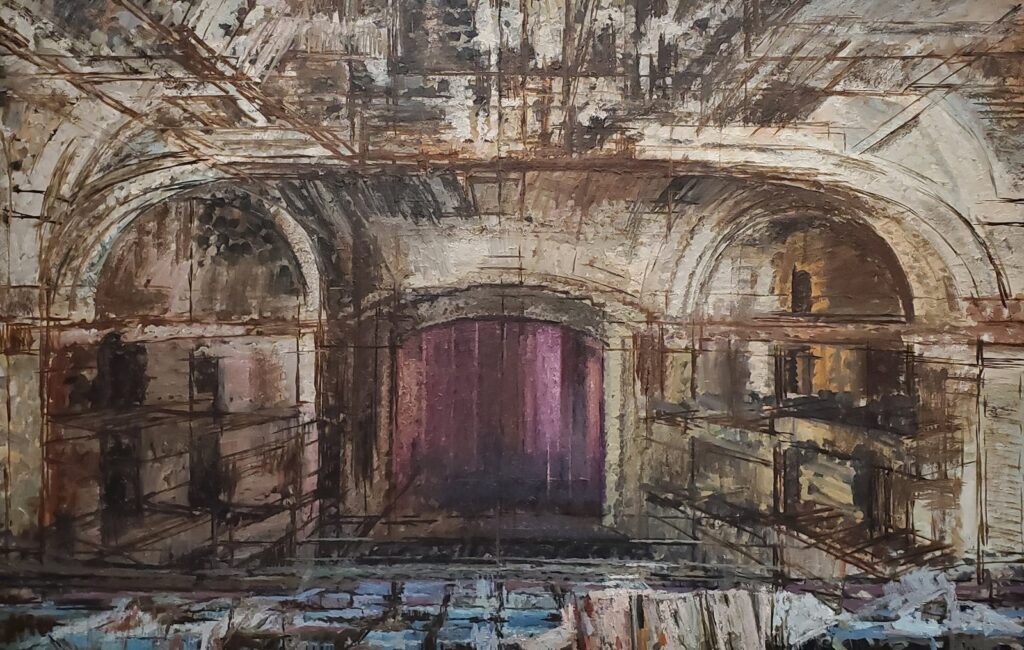 No Actors No Theater, by David Jalagonia, 2020, oil on canvas