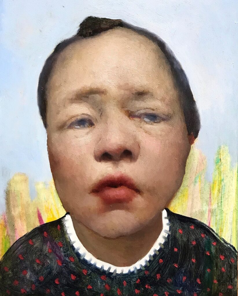 A Woman, by Yun Jang, 2019, oil on panel