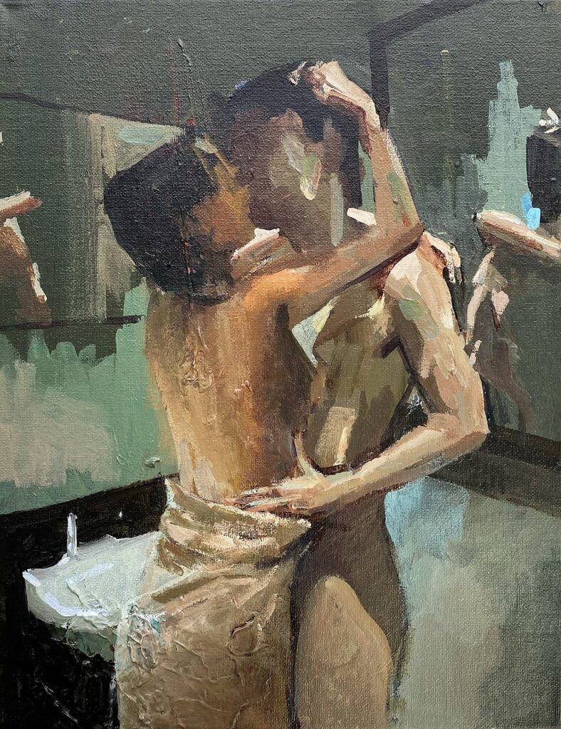 Couple 03, by Yun Jang, 2020, acrylic on canvas