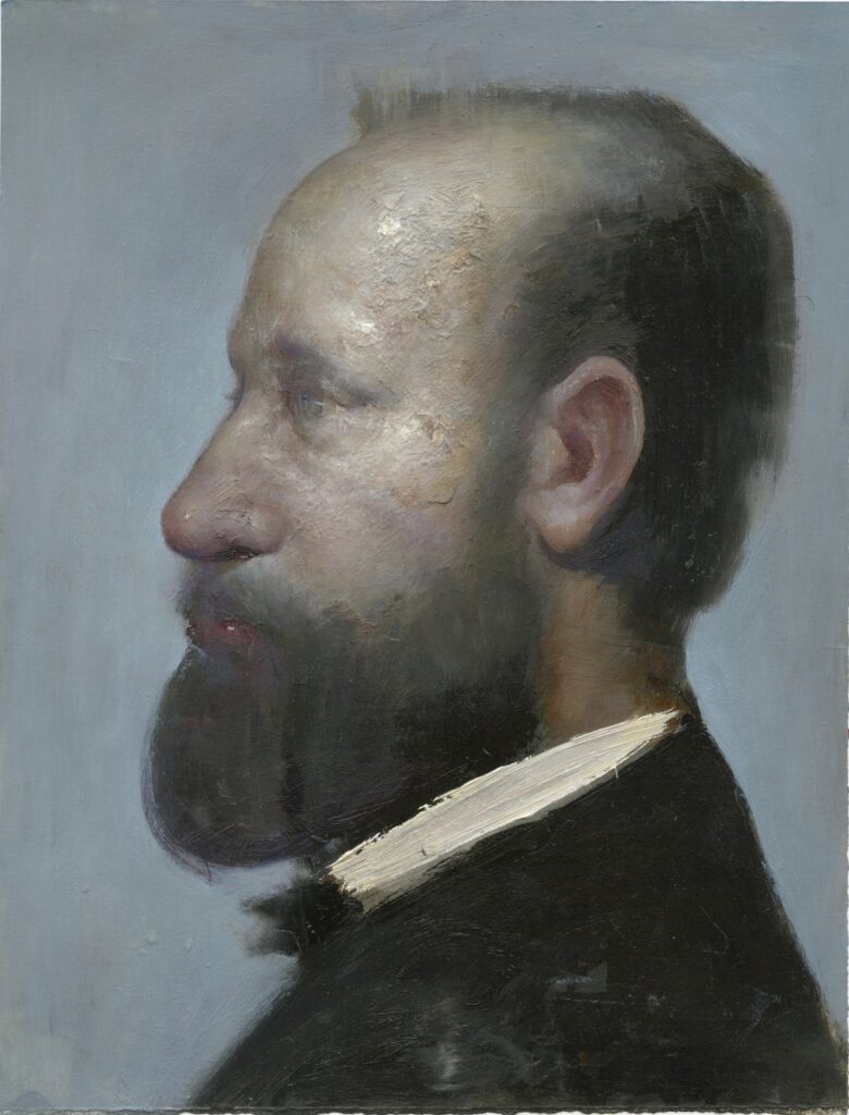 A man, by Yunsung Jang, 2014, Oil on paper