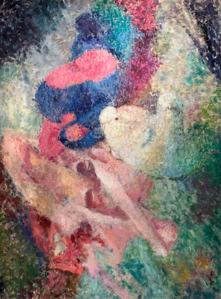 Three's a Crowd, by Ericka Jeffries, 2019, oil on canvas