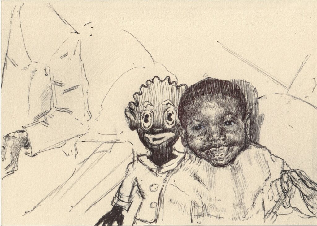 Jaedea, by Steven Anthony Johnson II, 2020, ink, and watercolor on paper