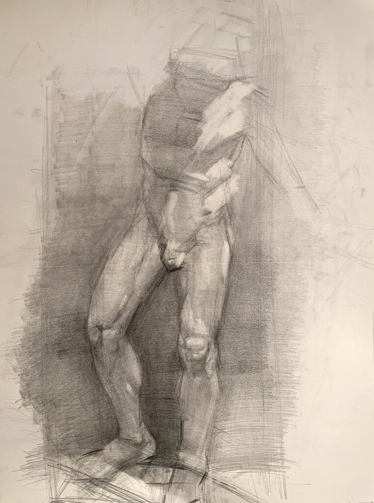 Cast Study # 2, by Ellen Jones, 2019, graphite on paper