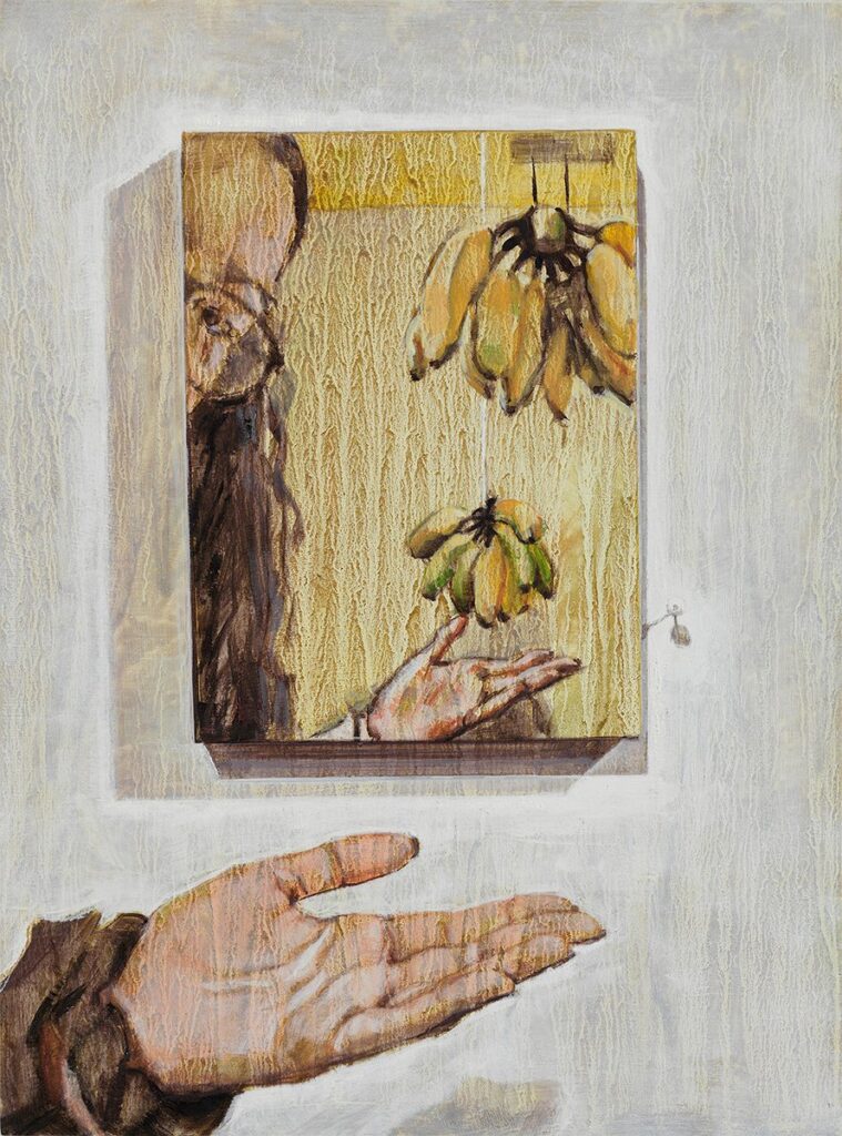 Franciscan Caribbean, by Laura Karetzky, 2020, oil on panel