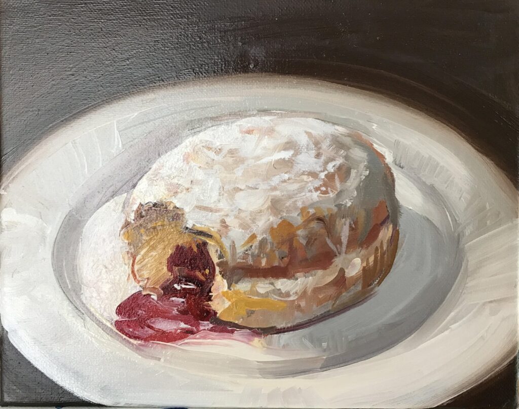 Jelly Donut, by Theresa Kasun, 2017, Oil on canvas