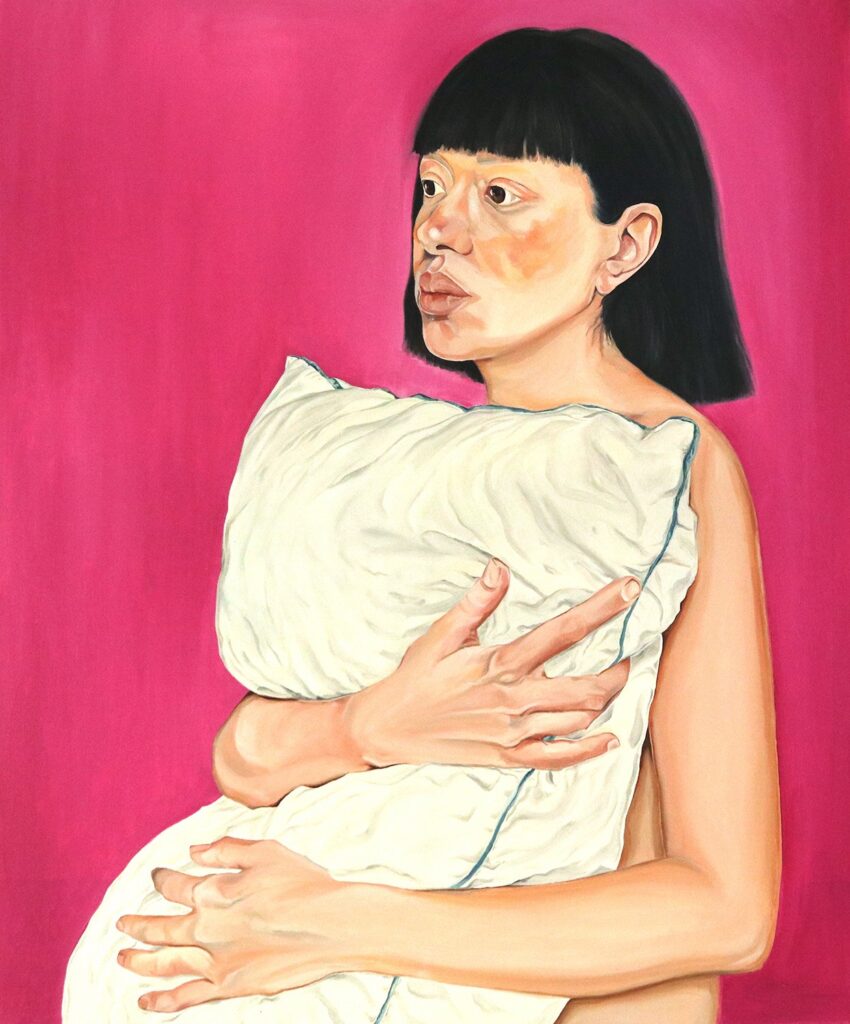 The Pillow, by Pegah Kazemi, 2022, oil on canvas