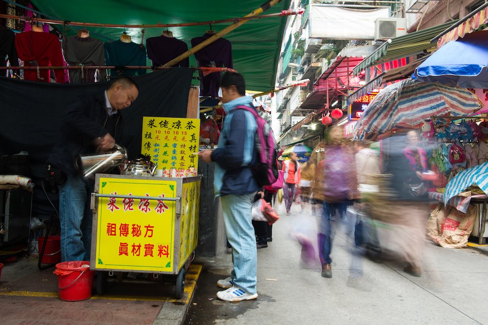 A Local Market Serving Chinese Herbal Tea, by Ken Carl, 2013, photograph