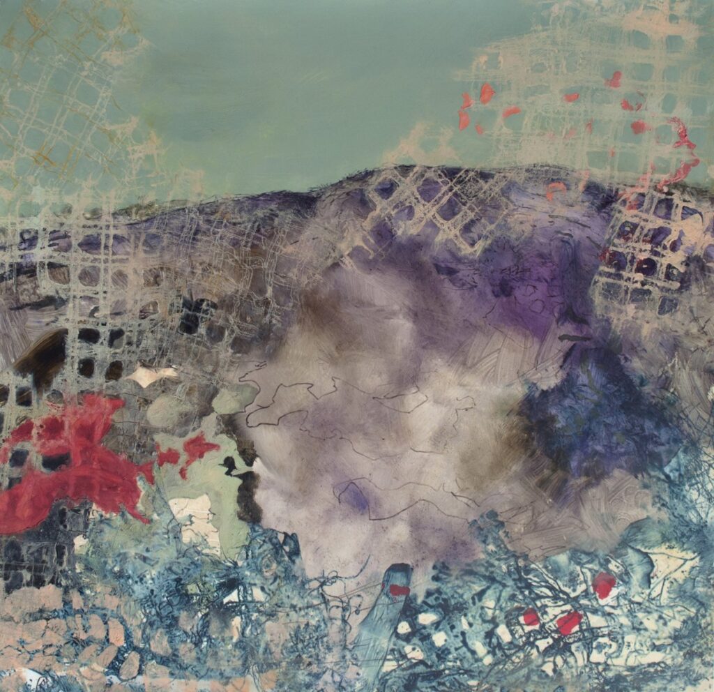 Patterned Landscape, by Shannon Kenny, 2015, Oil on mylar