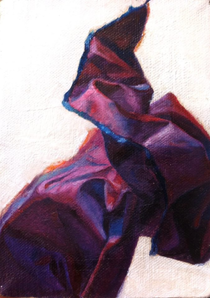 Purple Study, by Dana Kotler, 2014, Oil on canvas