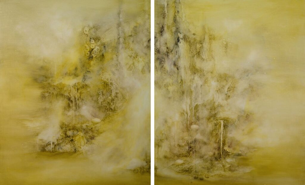 Departure Diptych I and II, by Daniela Krachtt, 2013, Oil on panel