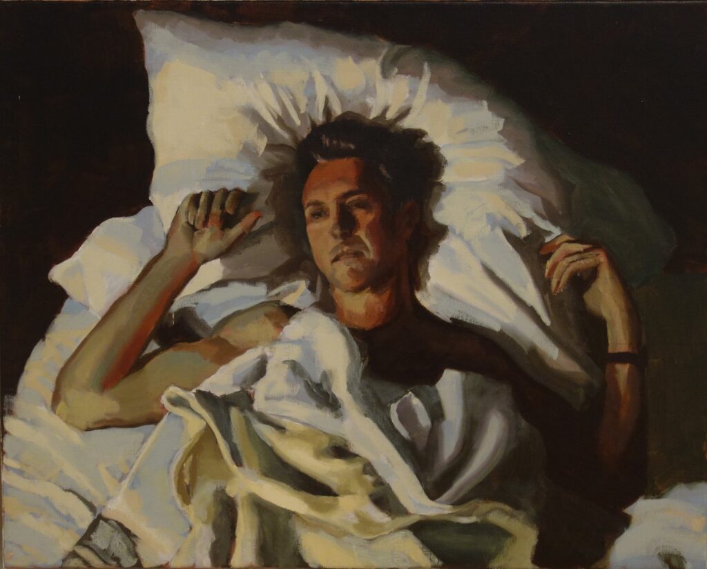 Self-Portrait, by David Kratz, 2007, Oil on canvas