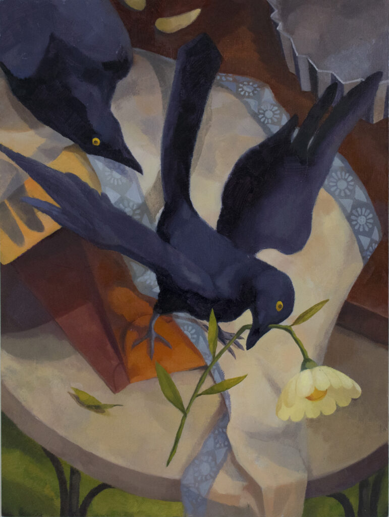 Small Mischief, by Zachary Lank, 2020, oil on board