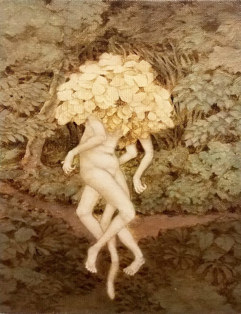 4am in the Garden, by Zachary Lank, 2018, Oil on canvas board