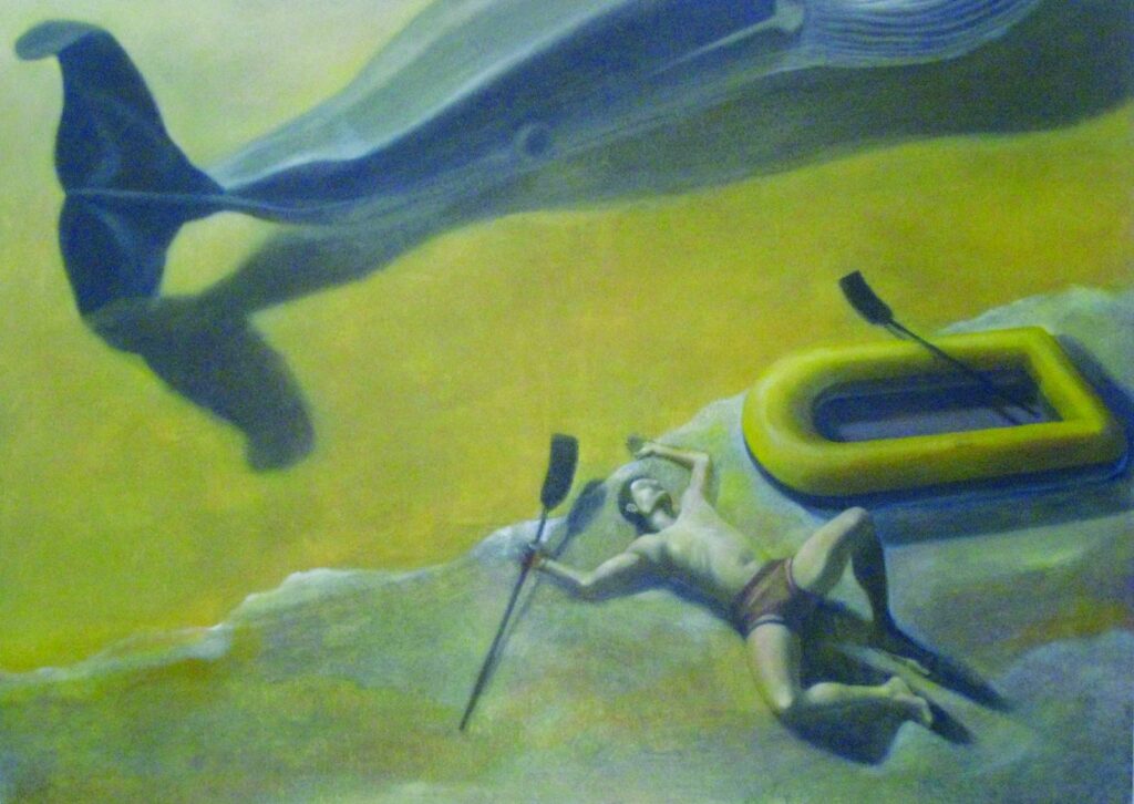 The Dying Whale, by Christopher Law, 2014, Oil on canvas