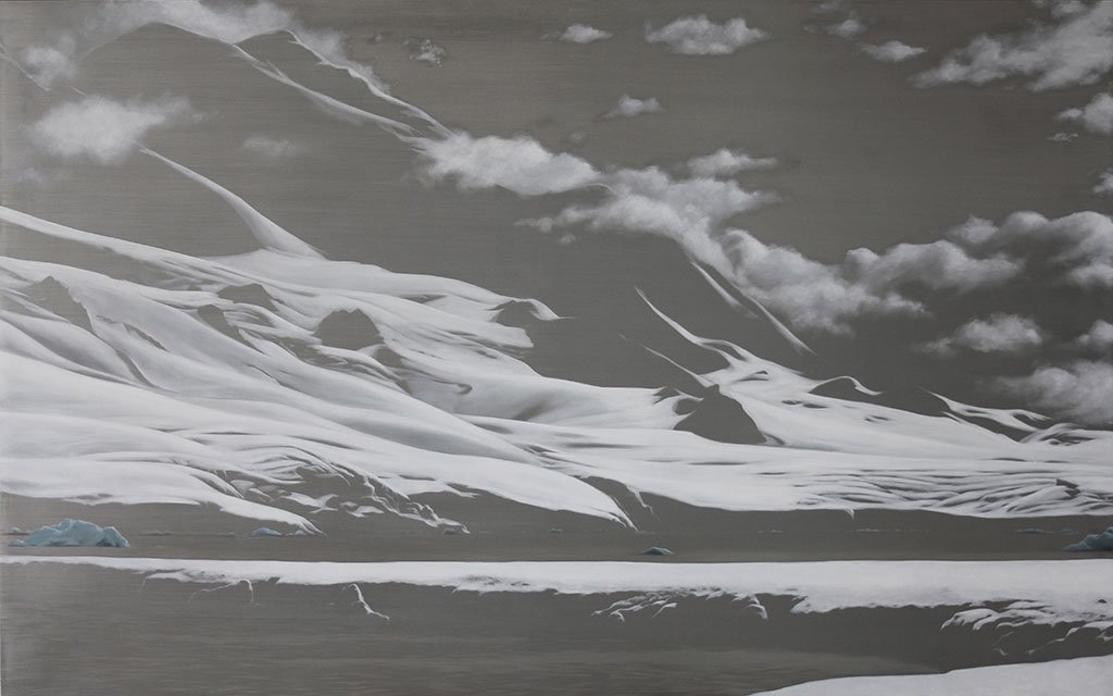 Petzval Glacier, by Lisa Lebofsky, 2011, Oil on aluminum