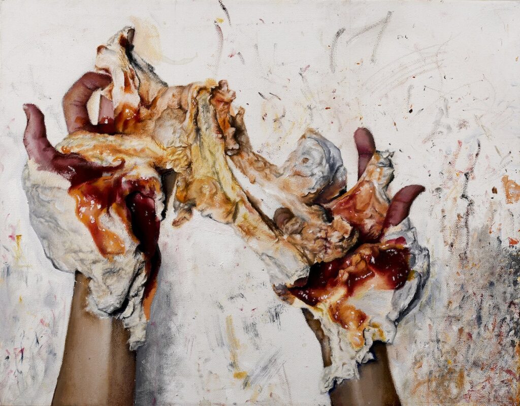 Flesh, by Jennifer Lee, 2021, oil on canvas