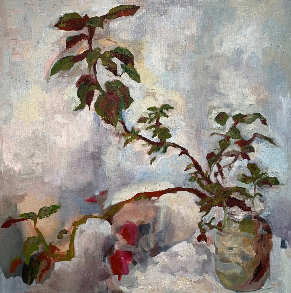 Branch Study, by Sarah Levy, 2019, oil on canvas