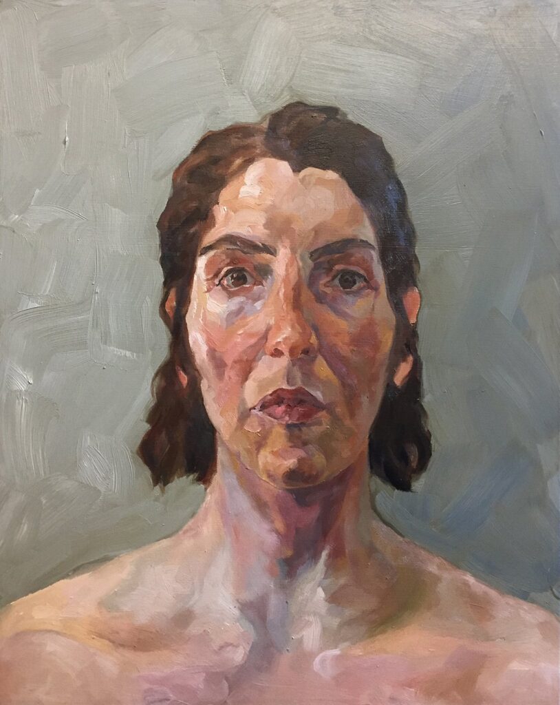 Self-Portrait, by Sarah Levy, 2019, oil on canvas