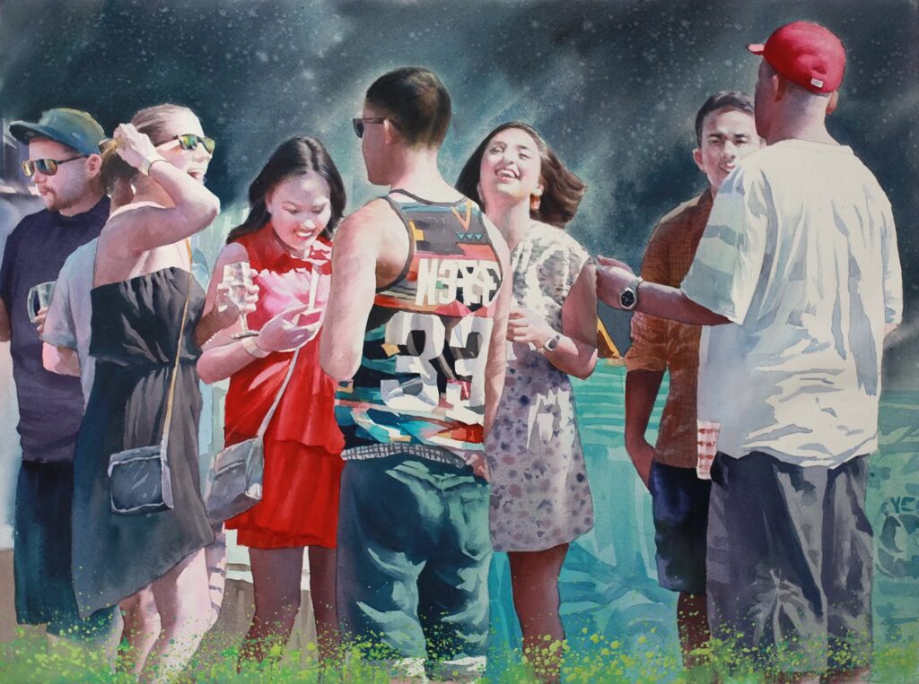 Afternoon, by Wendy Liang, 2020, watercolor on paper