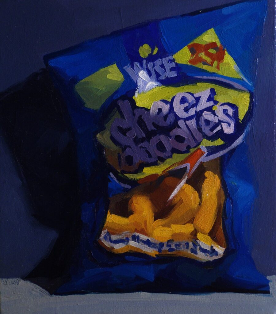 Cheez Doodles, by Dik F. Liu, 2005, oil on canvas