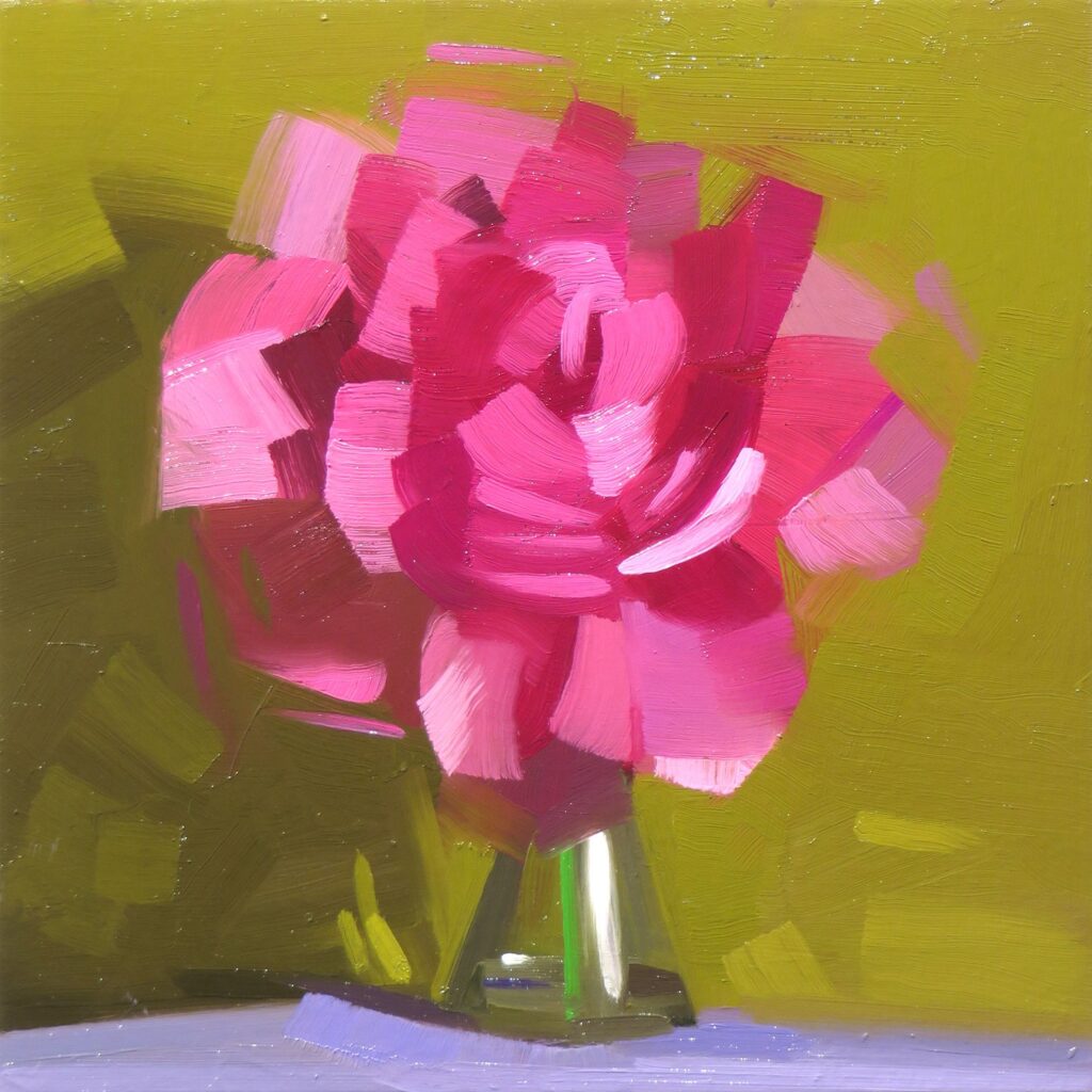 Red Flower, by Dik F. Liu, 2016, oil on panel