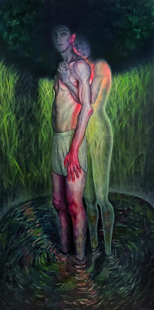Thank You, by Juanwen Amy Liu, 2022, oil on canvas