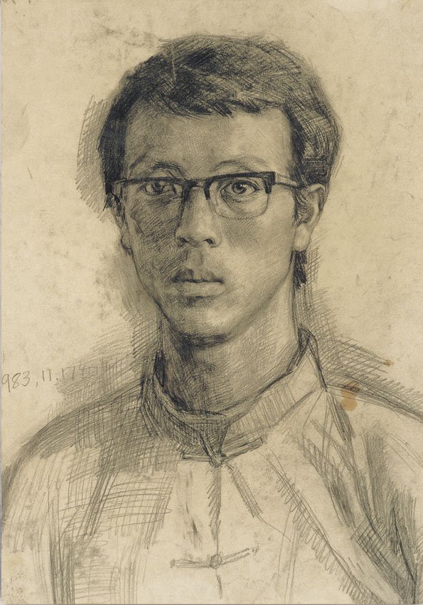 Self-Portrait, by Liu Xiaodong, 1983