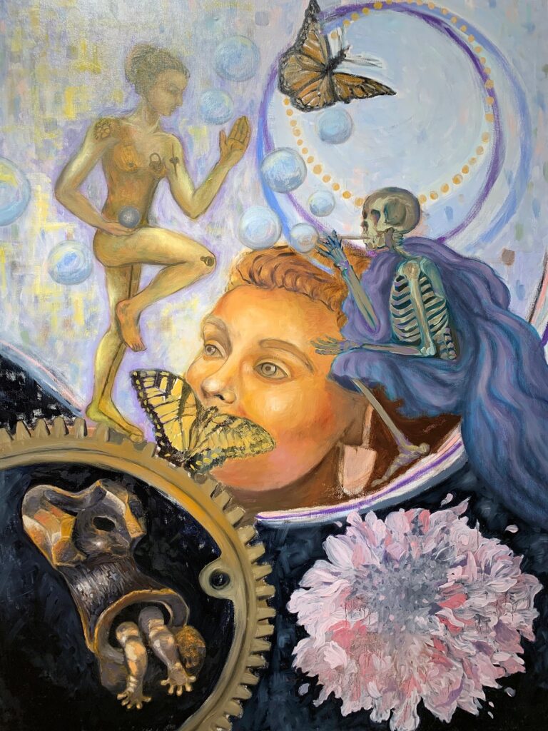Homage to Life Cycle II, by Diana Loria, 2019, oil on linen