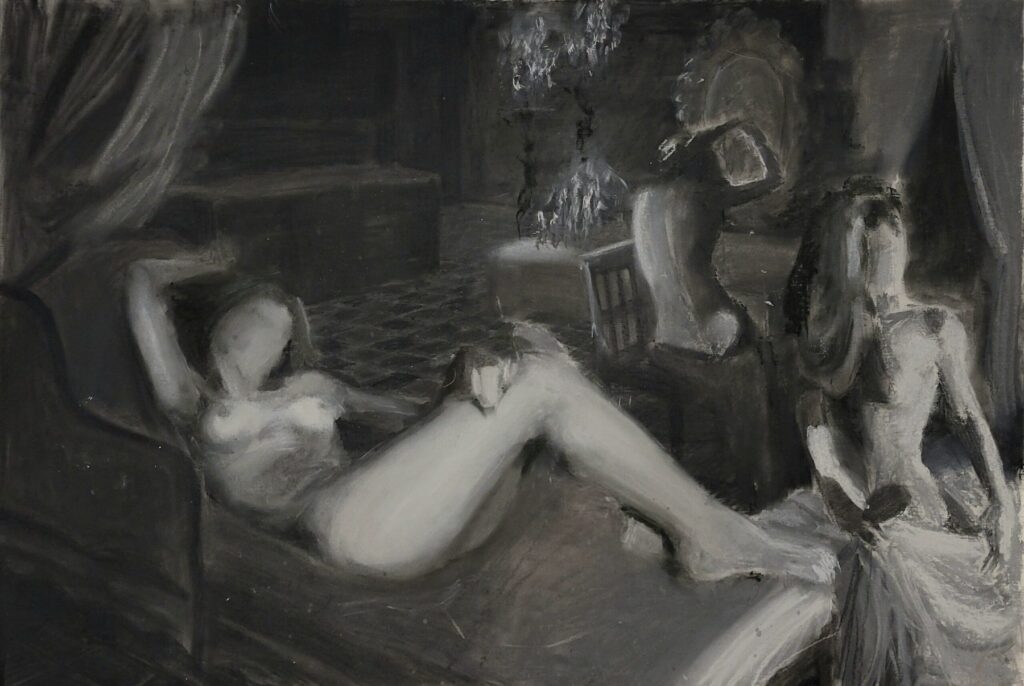 Composition #2, by Sarah Lorito, 2022, pastel on linen