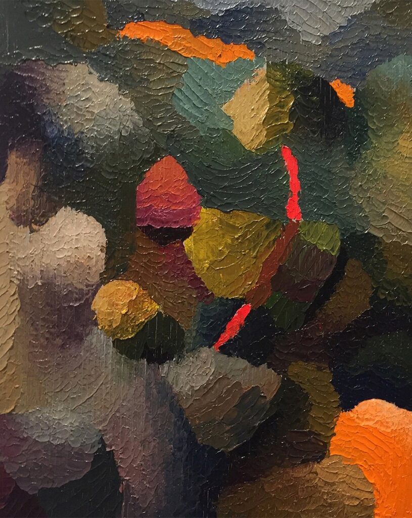 Valley of Nubbins, by Ian Lotto, 2019, oil on canvas