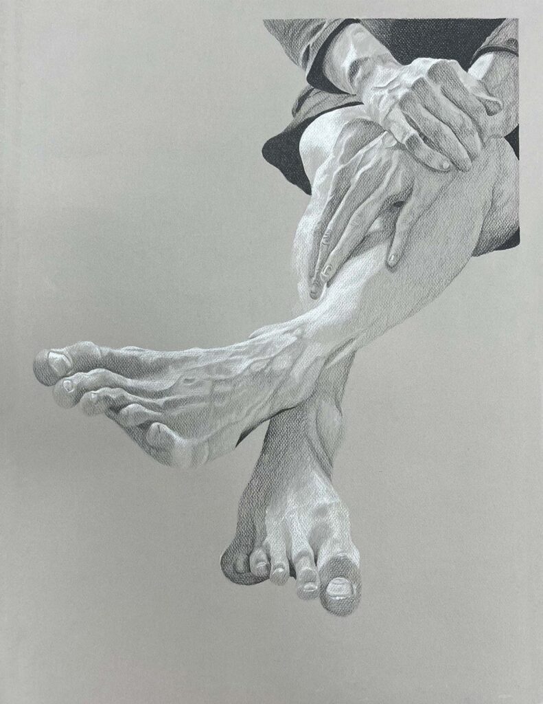 Foundation, by Analise Lucio, 2019, pencil on paper