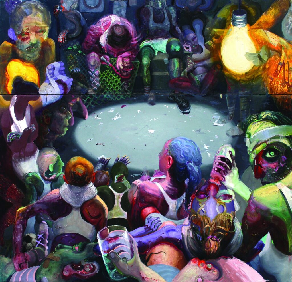 Fight Club, by Danica Lundy, 2016, Oil on canvas
