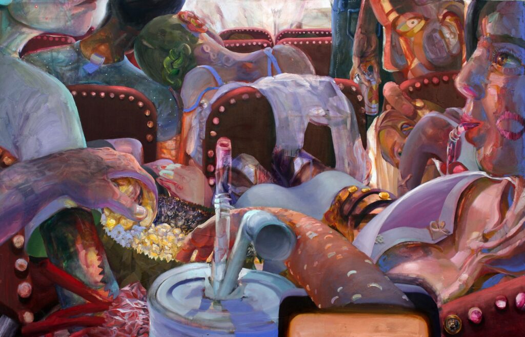 Saw III, by Danica Lundy, 2018, oil on canvas