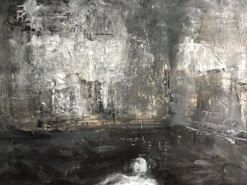 Soak, by Tony Tong Luo, 2017, Oil on paper