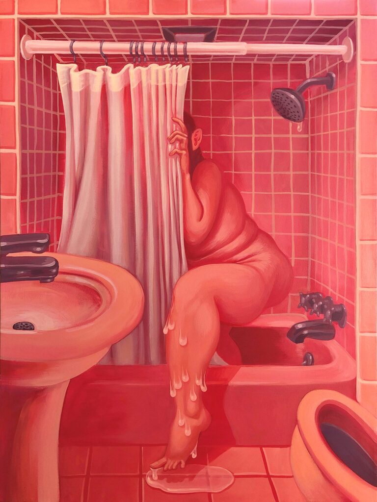 Pink, by Andrea Luper, 2022, acrylic on canvas