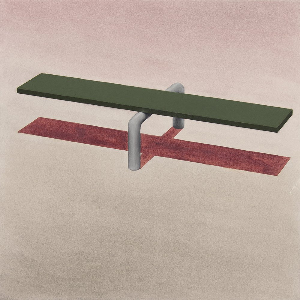 On Joy and Sorrow, by Adam Lupton, 2016, oil on paper mounted on panel