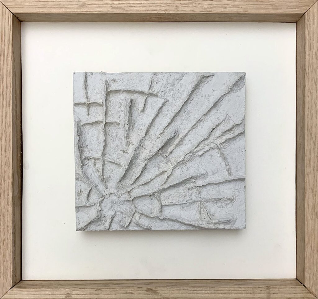 by Owen Lynskey, 2022, Wood Grain Pattern 1, 2022, paper pulp on wood panel