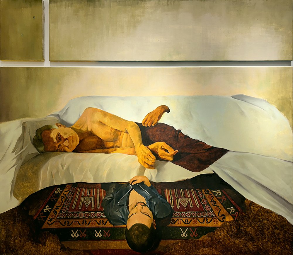 Hand of Nasruddin, by Karim Machado-Aman, 2024, oil on linen