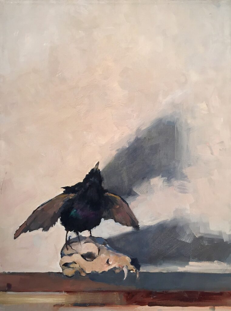 Starling, by Madeline Weibel, 2017, oil on canvas