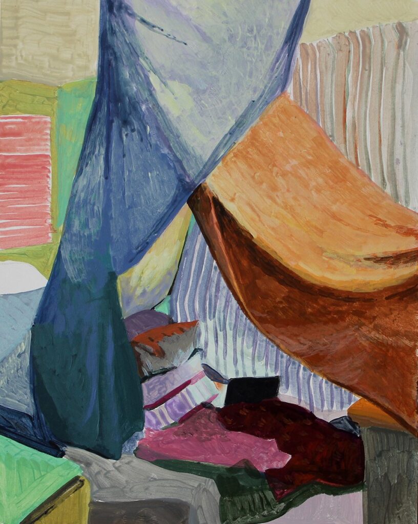 Blanket Fort 2, by Maud Madsen, 2020, acrylic on panel